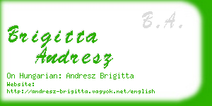 brigitta andresz business card
